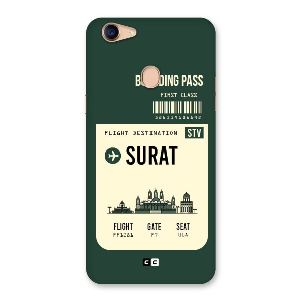 Surat Boarding Pass Back Case for Oppo F5 Youth